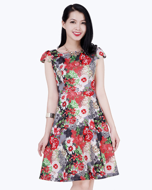 Váy đầm nữ đẹp dáng xòe, Váy hoa nhí vintage hàn quốc dễ thương LT ( shop  79) | Lazada.vn