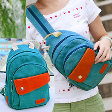 Túi Đeo Chéo Vải Bố Phối Màu Chắc Chắn