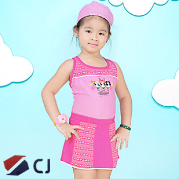 Combo Đồ Bơi Và Nón Bơi Bé Gái Nhập Khẩu Hàn Quốc CJ B002
