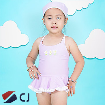 Combo Đồ Bơi Và Nón Bơi Bé Gái Nhập Khẩu Hàn Quốc CJ B007