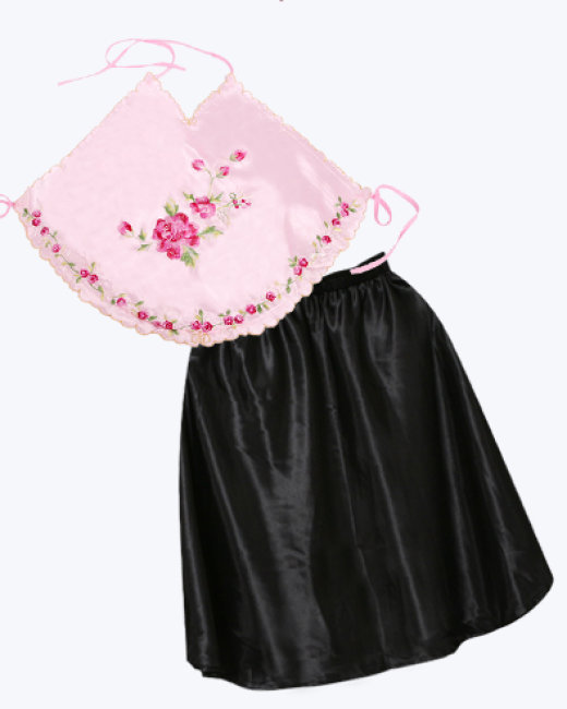 VM06 - Trang phục Váy Múa (Yếm Đào Váy Đụp) – Trang Phục Biểu Diễn TN