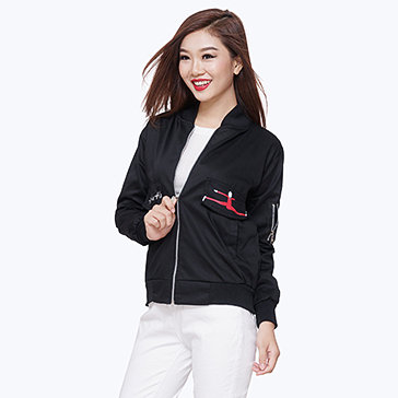 Áo Khoác Nữ Bomber Họa Tiết