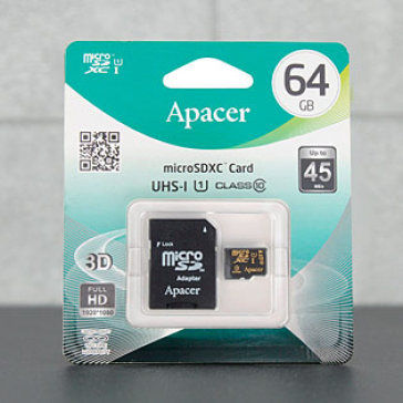 Thẻ Nhớ Apacer Micro SDHC UHS-1 64GB Class 10 (Kèm Adapter)