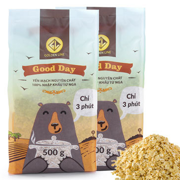Combo 2 Gói Bột Yến Mạch Nguyên Chất Cho Trẻ Good Day (500gr/Gói)