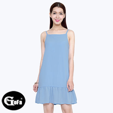Đầm Voan 2 Dây Nhún TT Gofa