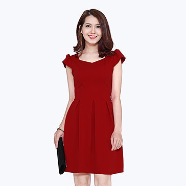 Đầm Xòe Xếp Ly Cúp Ngực