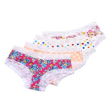 Combo 4 Quần Lót Thun Lạnh Hoa Văn Cao Cấp Mi A