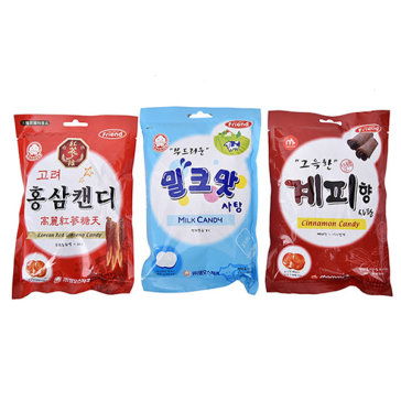 Combo 3 Bịch Kẹo Hàn Quốc Mammos Hàn Quốc ( Hồng Sâm, Quế, Sữa)
