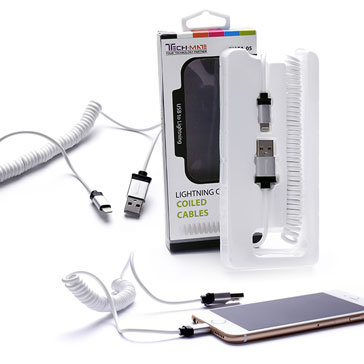 Cáp Sạc Lightning Dạng Xoắn Dành Cho IPhone Và IPad - Techmate TMCA-05