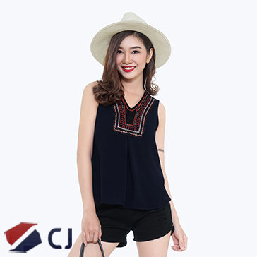 Áo Cổ Tim Họa Tiết Thổ Cẩm CJ