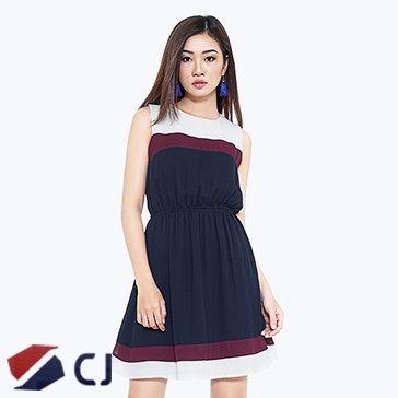 Đầm Xòe Phối Màu CJ