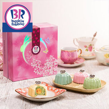 Hộp 6 Bánh Trung Thu kem Lạnh Baskin Robbins Nổi Tiếng Từ Mỹ