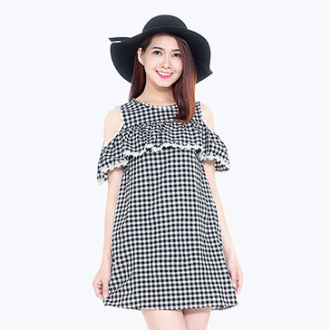 Đầm Suông Caro Cut-Out Xinh Xắn