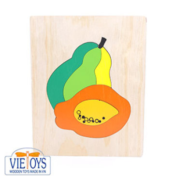 Đồ Chơi Gỗ Vietoys - Tranh Ghép Hình Quả Đu Đủ (20x25)...