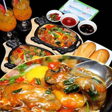 2 Phần Hào Né Đặc Biệt + 2 Bánh Mì + 2 Ly Nước Chanh Dây/ Tắc...