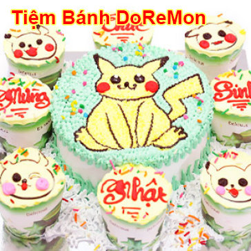 Set 09 Bánh Kem Tùy Chọn Mẫu Gồm: 08 Bánh Nhỏ (6cm x 7cm) Và 01...