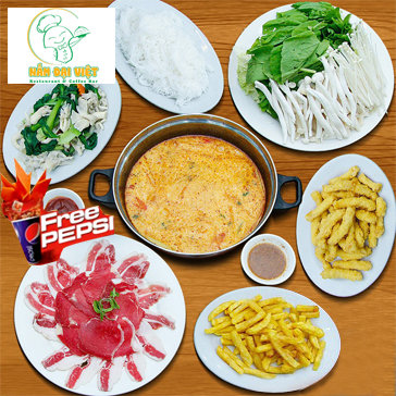 Lẩu Bò Nấm Đậm Hương Vị Thái Lan, Free Pepsi Dành Cho 4 Người...