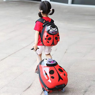 Trọn Bộ Vali Kéo + Ba Lô Hình Thú Cho Bé Nhựa Cao Cấp Loại 1