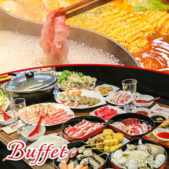 Buffet Trưa Lẩu Nhật, Hải Sản & Bò Mỹ, Free Buffet Kem, Pepsi,...