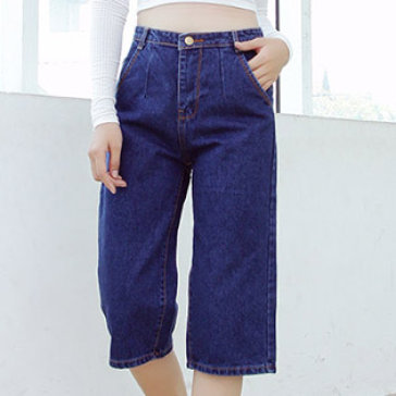 Quần Jeans Suông Lửng Skimi