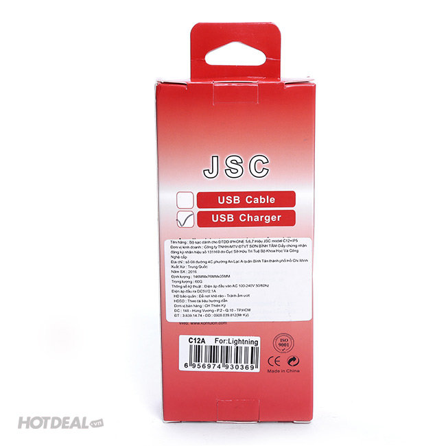 Bộ Sạc JSC iPhone C12 – iPhone 5 