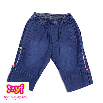Quần Jeans Xếp Ly Sườn Cho Bé Gái TH YF (5QX042)