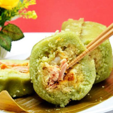 1 Cặp Bánh Tét Đặc Sản Trà Vinh: Bánh Tét Trà Cuôn 2 Lý
