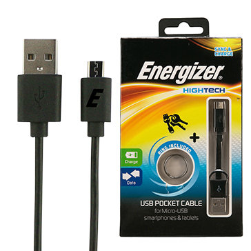 Cáp Micro USB Energizer Pocket 8cm