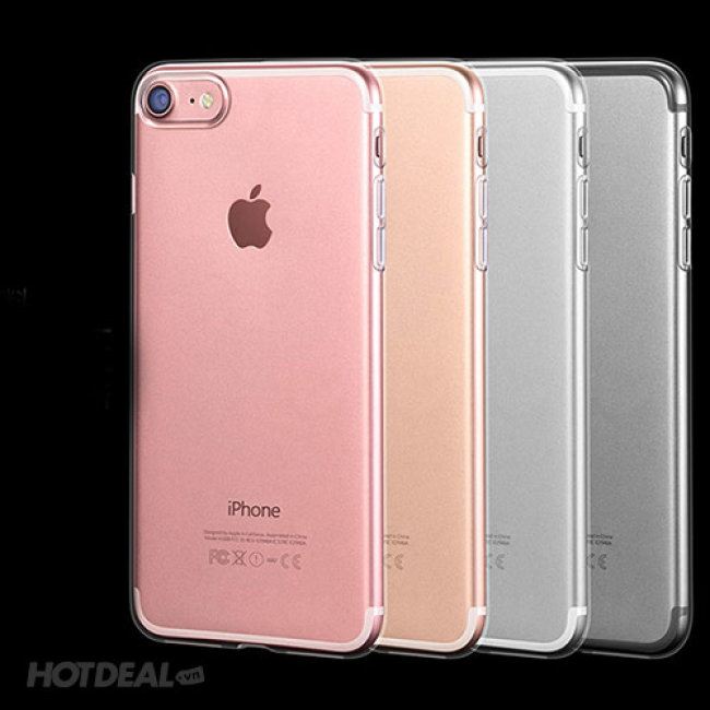 Ốp Lưng iPhone Silicon Dẻo Trong Suốt iPhone 7, 7+, 6+, 6, 5S, 5, 4S, 4