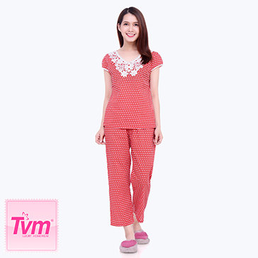 Bộ Kate Dài Cổ Phối Ren