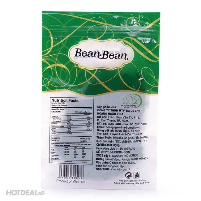 Combo 3 Gói Đậu Hoà Lan Bean Bean Sấy Giòn Gói 100g/Gói