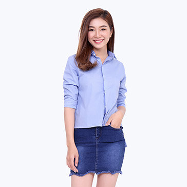 Áo Sơ Mi Nữ Xẻ Tà Thời Trang