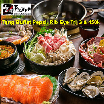 Fujiya Buffet Nhật Bản Hơn 100 Món Sashimi, Nướng, Lẩu, Hải Sản & Sushi Tại Vincom Center