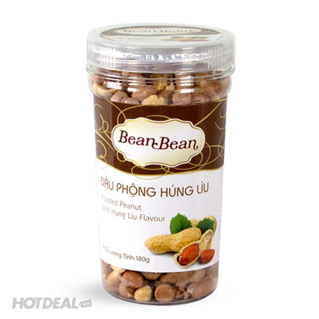 Combo 2 Hộp Đậu Phộng Húng Lìu Bean Bean 180g/Hũ 