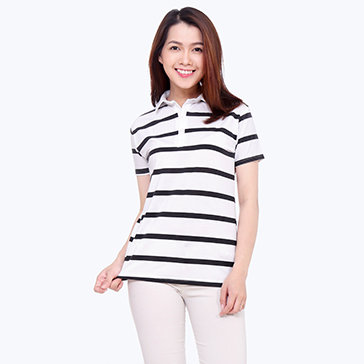 Áo Thun Cặp Cổ Trụ Sọc - 1014 - TH Quỳnh Vy