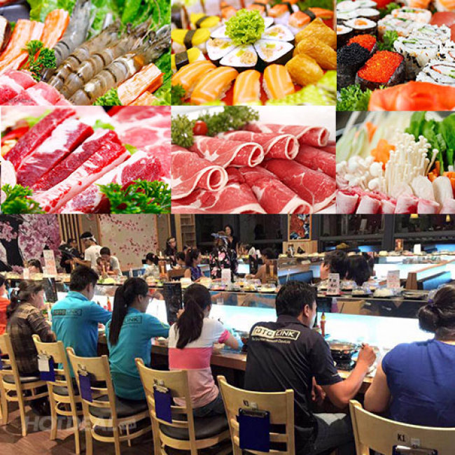 Buffet Tối Lẩu Băng Chuyền & Sushi Nhật, Free Buffet Kem, Tráng...