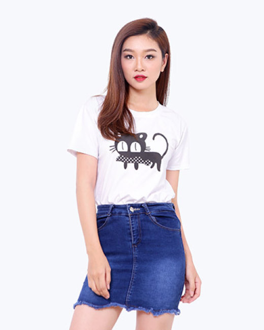 Áo Thun Teen Mèo Mắt To TH Bilano