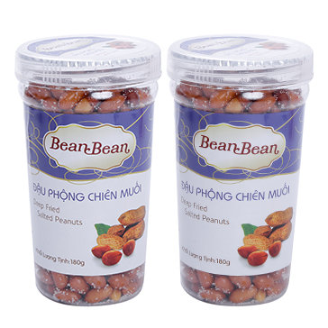 Combo 2 Hộp Đậu Phộng Chiên Muối Bean Bean 180g/Hũ