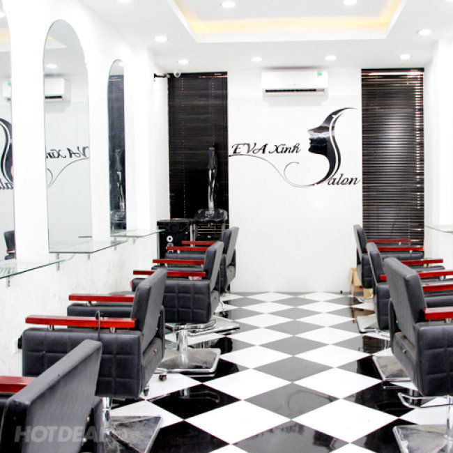 Cắt + Gội + Hấp + Sấy Tạo Kiểu Tại Eva Xinh Hair Salon