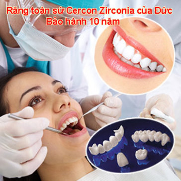 Răng Toàn Sứ Cercon Zirconia - Nha Khoa Đại Sứ