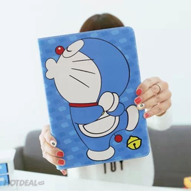 Bao Da iPad Air/ Air 2 Họa Tiết Doraemon Khay Dẻo Cao Cấp