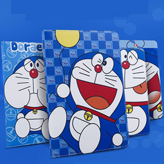 Bao Da iPad Mini 1/2/3 Hoạ Tiết Doraemon Khay Dẻo Cao Cấp