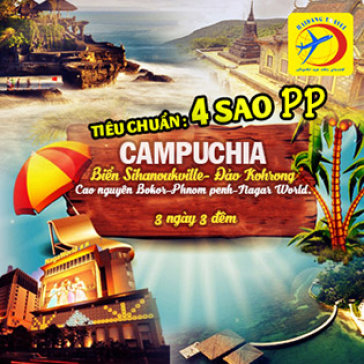 Tour Campuchia 3N3Đ - Khám Phá Cao Nguyên Bokor – Đảo Kohrong Samloem – Sihanouk Ville - Phnom Pênh – Naga World