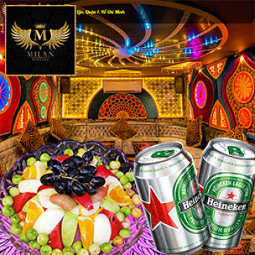 2h Hát + 1 Đĩa Khô Bò/ Trái Cây Tại Karaoke Milan Sang Chảnh Bậc Nhất Sài Gòn (Không Bù Tiền)