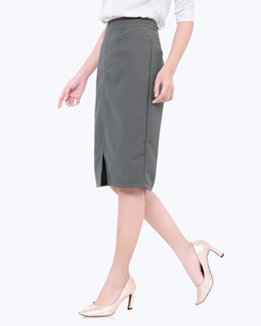 Chân váy xếp ly ngắn bản to màu xám phong cách Hàn Quốc - Chân váy |  ThờiTrangNữ.vn