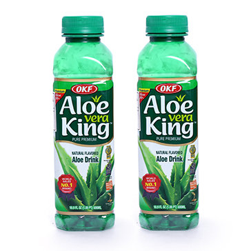 2 Chai Nước Nha Đam (Lô Hội) OKF Hương Nho 500ml NK Hàn Quốc