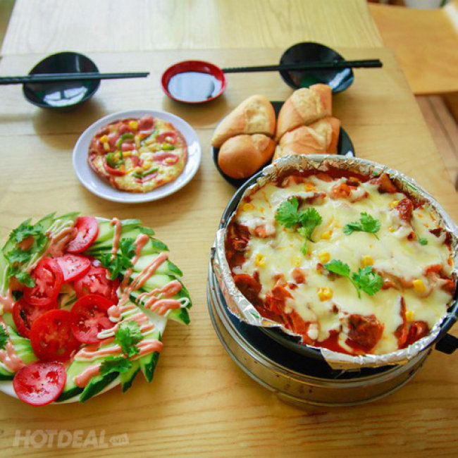 Set Gà Nướng Phomai + Pizza Và Các Món Ăn Kèm Cho 2-3 Người Tại...