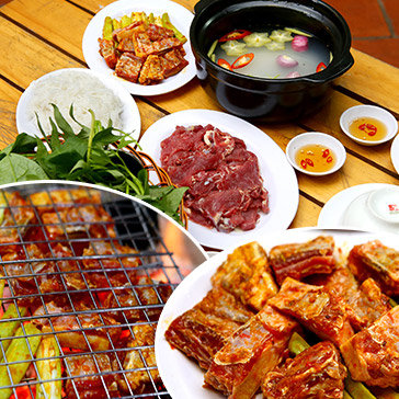 Nhà Hàng Trâu Vàng - Set Lẩu Trâu + Sườn Bò Tơ Nướng Dành Cho 2...