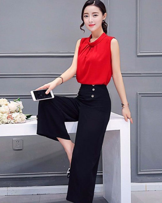 Chân váy xòe dài nền đen họa tiết đỏ CV06-19 | Thời trang công sở K&K  Fashion