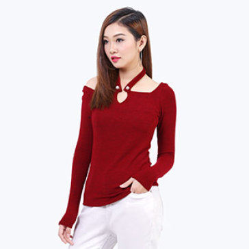 Áo Cổ Vuông Đính Ngọc Trai